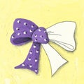 Coloring illustration of the ribbon bow