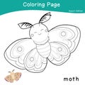 Coloring insects worksheet page. Educational printable coloring worksheet