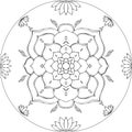 Coloring Lotus Mandala Diksha