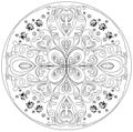 Coloring mandala with ladybirds Royalty Free Stock Photo