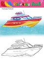 Coloring of modern yacht.