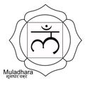 Coloring muladhara Indian of chakra vector illustration