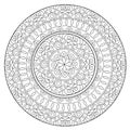 Coloring Outline Ethnic Mandala