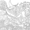 Zentangle underwater background