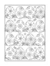 Coloring page for adults and children, or black and white Easter ornamental background