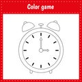 Coloring page of a alarm for kids