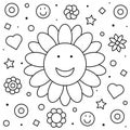 Coloring page. Black and white vector illustration