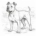 Coloring Page: Bulldog Bull Terrier Vector Illustration