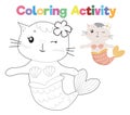 Colouring page with summer theme Royalty Free Stock Photo
