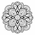 Captivating Flower Coloring Page With Symmetric Design