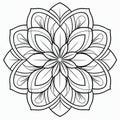 Flower Mandala Coloring Page With Subtle Tonalities