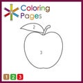 Coloring page for kids, color the parts of the object according to numbers, color by numbers