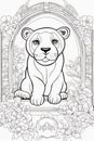 Coloring book animal lion
