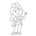 Coloring Page Outline Of cartoon doctor