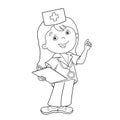 Coloring Page Outline Of cartoon doctor