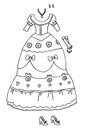 Coloring Page - Princess Wardrobe Royalty Free Stock Photo