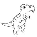 Coloring page Tyrannosaurus dinosaur sketch