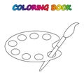 Coloring page. Worksheet. Game for kids - coloring book. Vector cartoon illustration.