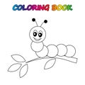 Coloring page. Worksheet. Game for kids - coloring book. Vector cartoon illustration.