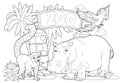 Coloring page - the zoo - illustration for the children