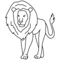 Coloring pages. Animals. Cute. lion.