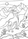 Coloring pages. Animals. Little cute antelope. Royalty Free Stock Photo