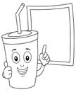 Coloring Paper Soda Drink with Blackboard