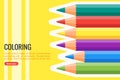 Coloring Pencil Vector and Background