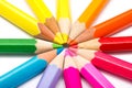 Coloring Pencils Arranged In Circle Royalty Free Stock Photo