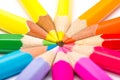 Coloring Pencils Arranged In Circle Royalty Free Stock Photo