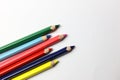 coloring pencils on a white background