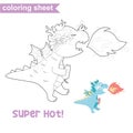 Coloring Dragon Worksheet