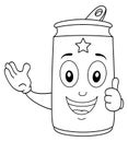 Coloring Smiling Soda Can Character