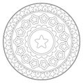 Coloring Star Round Ornament