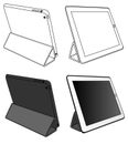 Coloring Tablet PC isolated