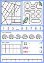 Coloring, tracking, matching and drawing object of number