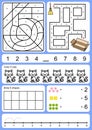 Coloring, tracking, matching and drawing object of number