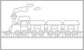 coloring train for kids