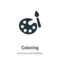 Coloring vector icon on white background. Flat vector coloring icon symbol sign from modern activity and hobbies collection for Royalty Free Stock Photo