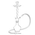 Coloring on a white background. Object hookah vector