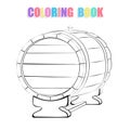 Coloring wine wooden barrel