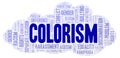 Colorism - type of discrimination - word cloud