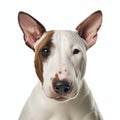 Colorized Bull Terrier Dog Image With Sharp Attention To Detail