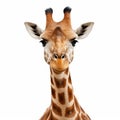 Colorized Close-up Of Playful Giraffe Head In John Wilhelm Style Royalty Free Stock Photo