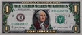 Colorized front side of 1 dollar Banknote