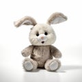 Colorized Stuffed Toy Bunny With Spirited Movement And Soft Tonal Transitions