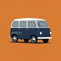 Colorized Van With Navy Background: Annibale Carracci Style Ad Posters Royalty Free Stock Photo