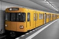 Colorkey of a subway in a station Berlin Royalty Free Stock Photo