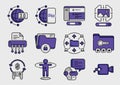 colorline web 3.0 technology icon set Royalty Free Stock Photo