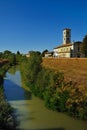 Colorno commune and river